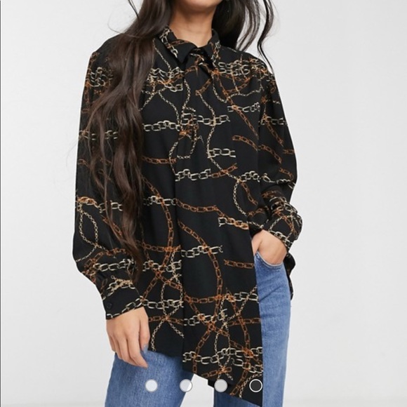 ASOS Monki oversized chain blouse - Picture 4 of 10